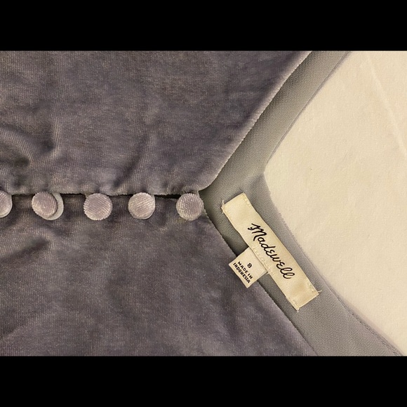 Madewell Velvet Button Cami sz 8 medium - Picture 6 of 6